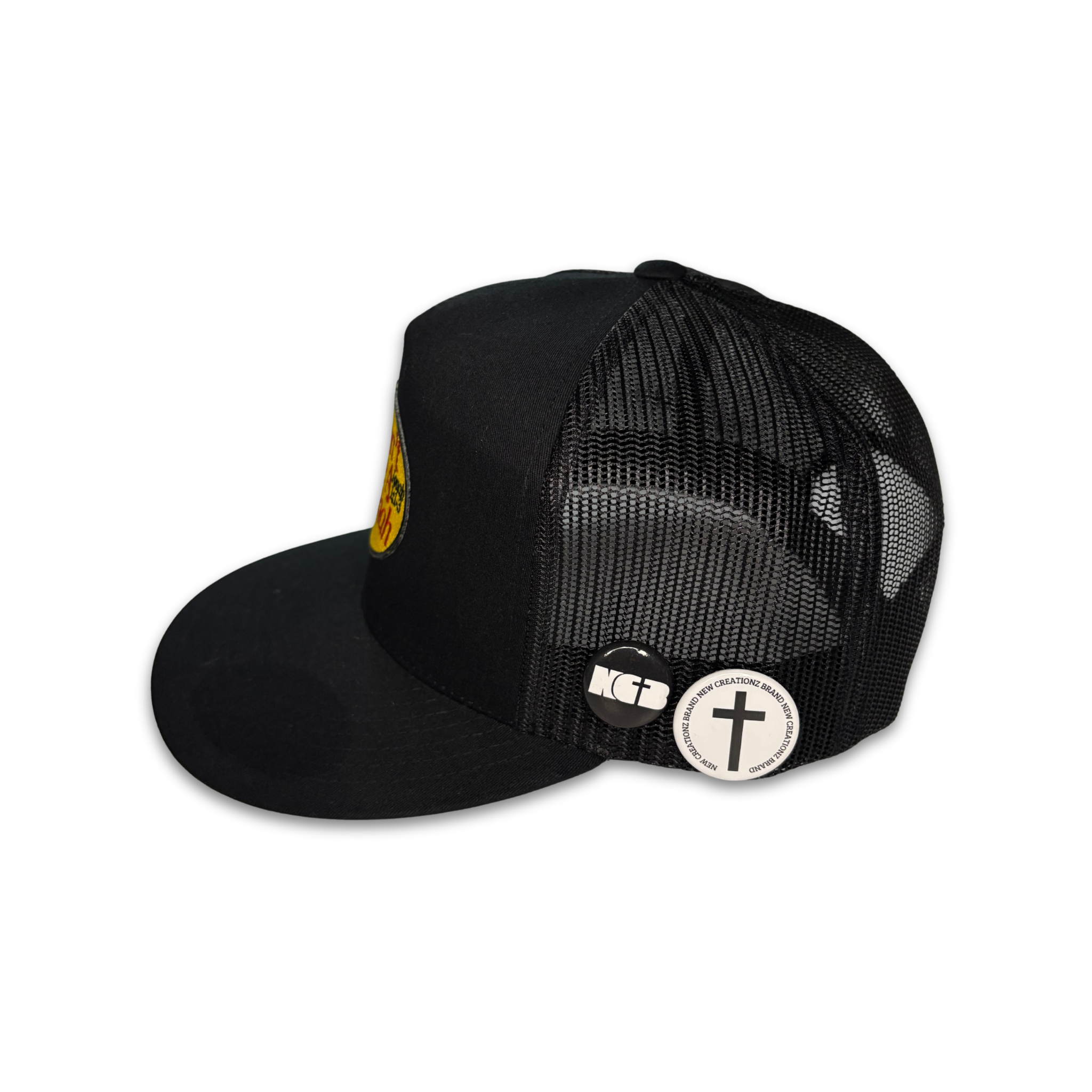 Don't Be A Jonah Snapback Trucker Hat - Black Panel on Black