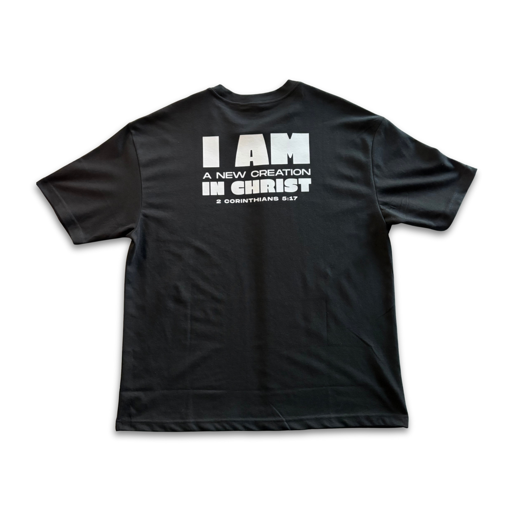 NCB "I Am A New Creation In Christ" Crew Neck Tee - Black