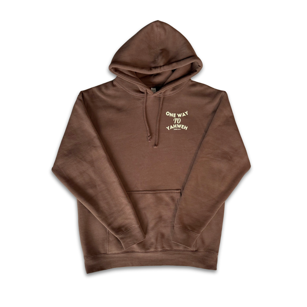 One Way To Yahweh Hoodie - Brown